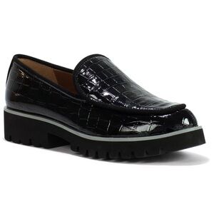 Donald Pliner Eclipse Crocco Croc Embossed Chunky Loafers